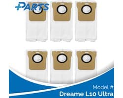 Dreame L10 Ultra Stofzakken (6 Stuks, Plus.Parts® alternatief voor RDB3)