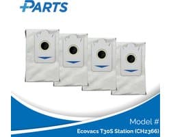 Ecovacs T30S Station (CH2366) Stofzakken (4 Stuks, Plus.Parts® alternatief voor DDB030025)