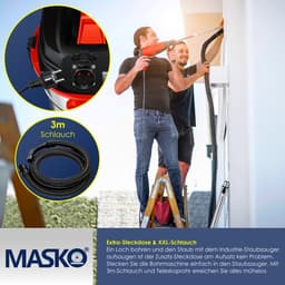 MASKO® Alleszuiger Nat- en Droogzuiger 1800W + stopcontact, Blaasfunctie, Droog- & natzuigen | Industriële stofzuiger vuilreservoir 30L Bouwstofzuiger - Rood — thumbnail 3