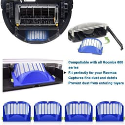 Accessoires voor veegmachines - Filter en borstel set - geschikt voor iRobot Roomba 600 series 605 615 616 620 621 630 635 650 652 660 665 671 680 690 691 695 — thumbnail 3