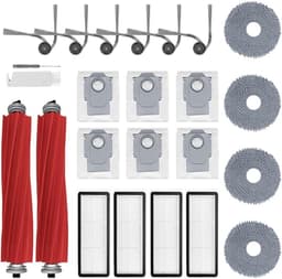 24-delige accessoirekit met vervangingsonderdelen geschikt voor Roborock QV 35A/QV 35S/QR 598/QR 798 robotstofzuigers, inclusief 2 hoofdborstels, 4 dweilpads, 6 zijborstels, 4 HEPA-filters, 6 stofzakken en 1 reinigingsaccessoire. — thumbnail 1