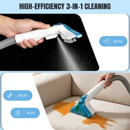 Cellista Draadloze Tapijtreiniger 210W - Vlekkenreiniger voor Bank en Auto - Meubelreiniger met Spuitzuigfunctie - Accu Tapijtreiniger - 2 Accu's — thumbnail 5