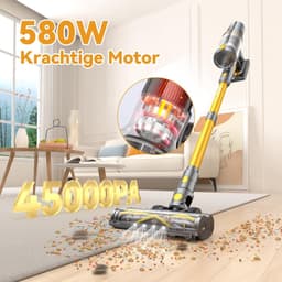 Draadloze Steelstofzuiger - Krachtige Zuiger - Vloeren Reinigen - Automatische Zuigkracht - 75 Min Werktijd - Goud — thumbnail 3