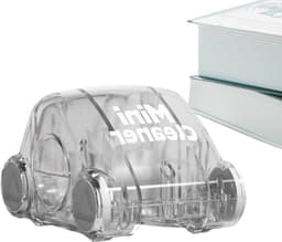 Bureau reiniger - Mini plumeau - Werkplek opruimen - Decoratief wagentje - Compact formaat - Transparant — thumbnail 1