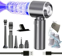 Draadloze handstofzuiger voor in de auto, krachtige cyclonische zuigkracht van 22000 Pa, borstelloze motor, mini draadloze handstofzuiger op accu, draagbaar, oplaadbaar, lichtgewicht — thumbnail 1