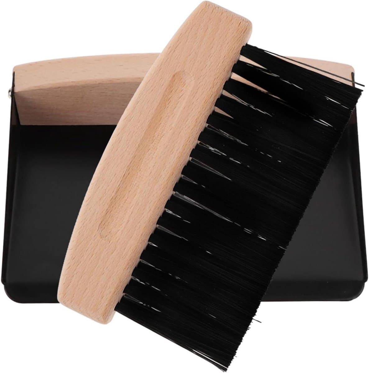 Reinigingsset Tafelblad - Mini Stoffer Blik - Bureau Schoonmaken - Lichtgewicht Compact - 15 cm - Zwart — afbeelding 1