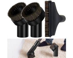 Universele Stofzuigerborstel, 32 mm Stofborstel, Zwart Meubelborstel Voor Stofzuiger, Paardenhaar Borstel Vacuüm Bijlagen Stofborstel, Cleaning Tools Stofborstels Vervanging (3)
