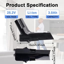 25.2V Vervangende Batterij voor Philips SpeedPro Max — thumbnail 2