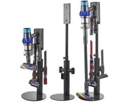 Stofzuigerstandaard Staande - 130 cm Verstelbaar - Koolstofstaal Aluminium ABS - Grijs - Voor Dyson V7 V8 V10 V11 V12 V15 SV10 SV12 SV14 SV18 SV21