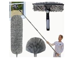 Telescoop Stofzuiger - 6 m - 3-in-1 Microvezelreinigingsset voor Plafonds en Muren