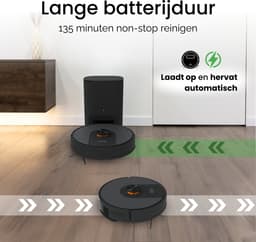 Chesto T2 Pro 3-in-1 Robotstofzuiger met Dweilfunctie – 5000 Pa - Geschikt voor Dierenharen - LDS navigatie - App-besturing - Inclusief Zelflegend Station — thumbnail 4