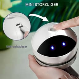 QTTVBTNA -2-in-1 Mini Tafelschoonmaker – Krachtige USB Oplaadbare Draadloze Stofzuiger 1200mAh – Compact en Stil voor Bureau, Laptop, Auto en Huis — thumbnail 5