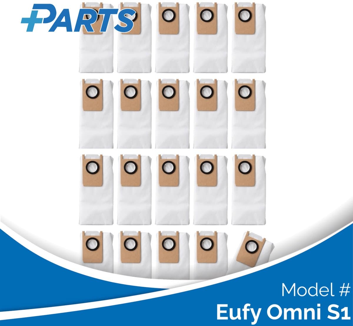 Eufy Omni S1 Stofzakken (20 Stuks, Plus.Parts® alternatief voor T29B9) — afbeelding 1