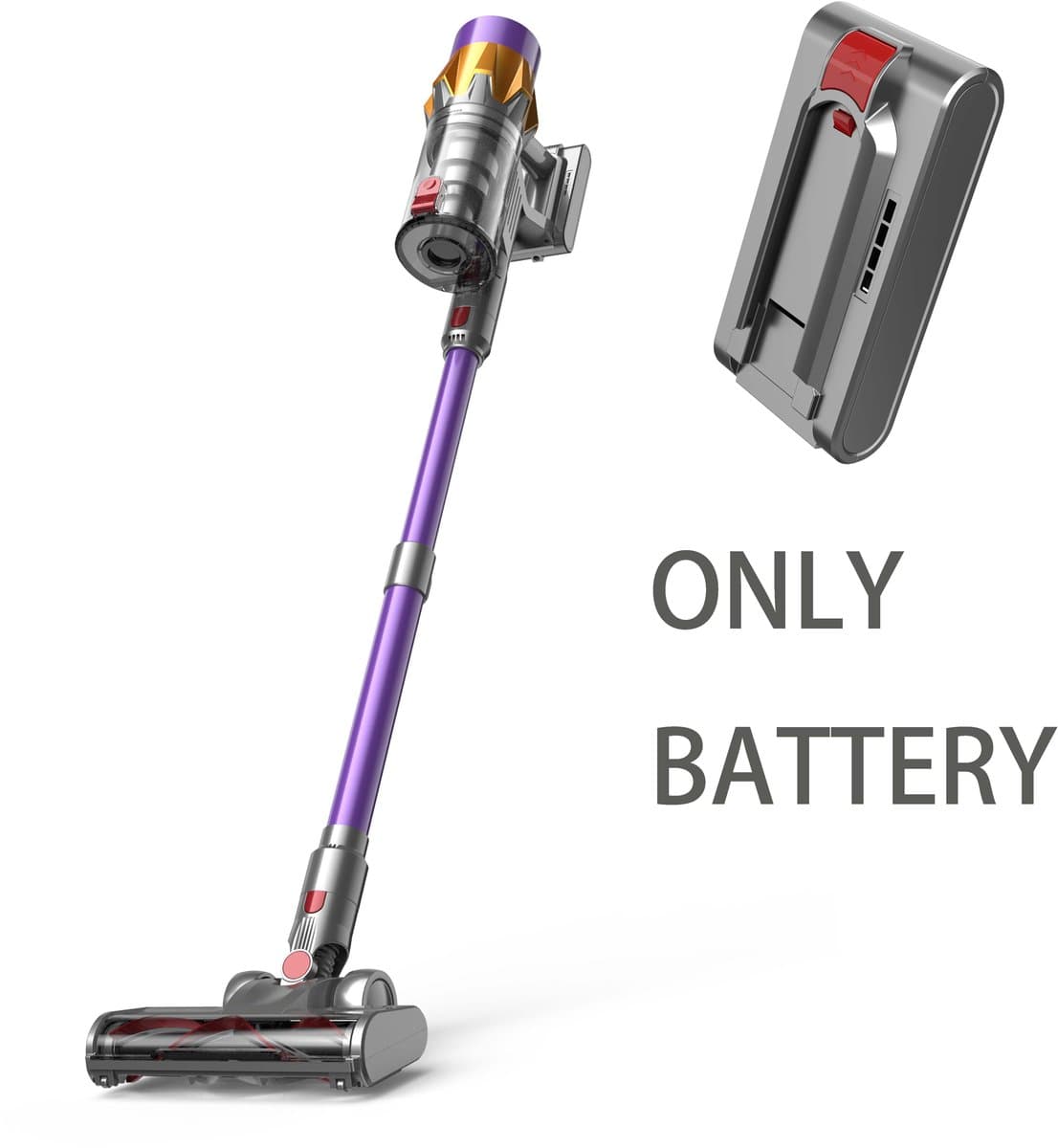 Stofzuigerbatterij - Opzetstuk - Stofzuigeraccessoires - Grijs(Alleen geschikt voor BLOSSOM stofzuigers) — afbeelding 1