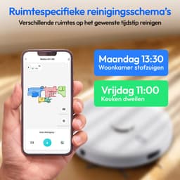 MEDION robotstofzuiger met lasernavigatie en wisfunctie X41 SW (krachtige 8000Pa zuigkracht, 2in1 robotstofzuiger, nauwkeurig in kaart brengen, Go & No Go zones, meerdere vloeren) — thumbnail 5