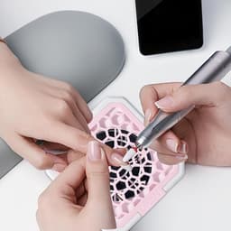 Mini nagelstofzuiger - Draadloze stofverzamelaar - Nagelverzorging thuis - Krachtige zuigtechnologie - 16 x 16 x 6 cm - Wit — thumbnail 4