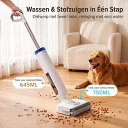 Lubluelu T9 nat- en droogzuiger - 180° ultradunne liggende stand - 20Kpa Draadloze Nat- en droogzuiger met zelfreinigend systeem – LCD-scherm - Alles-in-één vloerreiniger - Geschikt voor Harde vloer — thumbnail 2