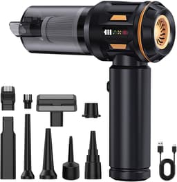 REDOM Stofzuiger 22.000 Pa – Draadloze handstofzuiger met krachtige zuigkracht – 3 standen – Borstelloze motor – 4-in-1 zuigen, blazen, opblazen en vacuüm trekken – Auto en huis — thumbnail 2