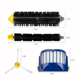 Vervangingsonderdelen voor iRobot Roomba 600-serie (605, 615, 616, 620, 621) - 18-delige set - Filter en zijborstel — thumbnail 3