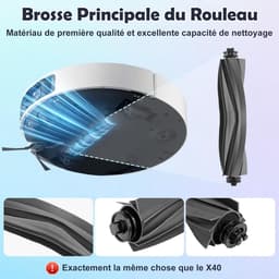 Stofzuigeraccessoireset - geschikt voor Dreame X40/X40 pro/S30 pro Ultra, X40 Ultra/L40 Ultra/X40 Master robotstofzuigers - 1 hoofdborstel, 2 filters, 2 zijborstels, 4 dweilen, 6 stofzakken — thumbnail 3