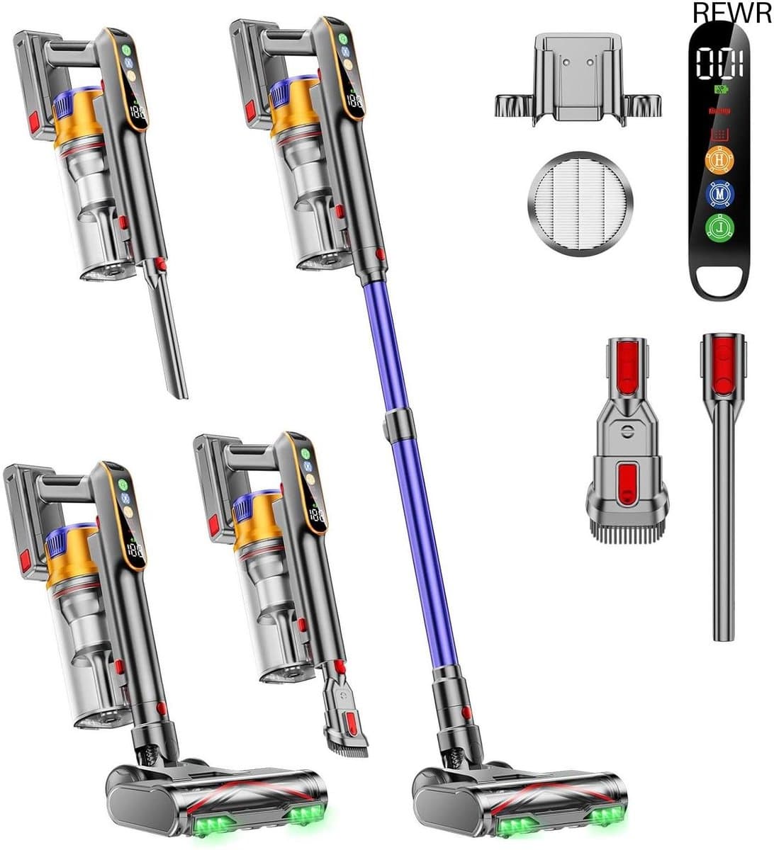 RFWR® Draadloze Steelstofzuiger met 45000Pa Zuigkracht en 70 Minuten Accuduur — afbeelding 1