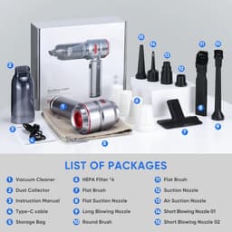Lexium Kruimeldief snoerloos – Kruimeldief met steel – Nat&Droog – Handstofzuiger – Extreme zuigkracht – Kruimeldief snoerloos – Kruimelzuiger – Jouw ultieme schoonmaakpartner – Kruimelzuiger – Autostofzuiger – Handstofzuiger - Draadloos — thumbnail 3