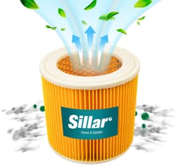 Sillar Stofzuigerzakken synthetisch, 4 stuks + 1x stofzuigerfilter versterkt met gaas - met bevestigingsplug - set voor stofzuigers - compatibel met Karcher WD1 WD2 WD3 WD3.200 KWD1 KWD2 KWD3 SE4 SE4001 SE4002 - vervangers — thumbnail 5