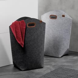 Ruime Wasmand van Stevig Vilt met Handvatten voor Badkamer of Slaapkamer — thumbnail 1