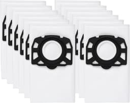 12 stuks KFI 487 Filterzakken – Vervangingszakken voor Kärcher WD4/WD5/WD6 & MV4/MV5/MV6 Serie | Geschikt voor Modellen WD4.000 t/m WD5.999 | Onderdeelnr. 2.863-006.0 — thumbnail 1