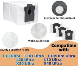 Geschikt voor Dreame X30 S30 robotstofzuiger accessoires L10S Pro Ultra hoofdborstel, dweil, stofzak vervangingsset - 21 onderdelen — thumbnail 4