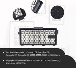 Replacements® HEPA-filters geschikt voor Miele Active AirClean 50 – Voor Complete C3, C2, S8, S6, S5, S4 - Vervangt SF-HA 50 - 2 stuks — thumbnail 3