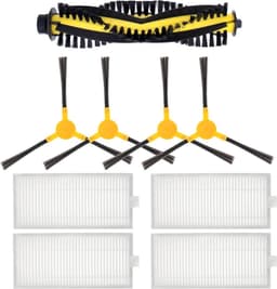 Vervangende onderdelen geschikt voor Tesvor X500/X500 Pro/M1 T8 S6 geschikt voor Neatsvor X500 X520 X600 Pro Stofzuiger, inclusief 4 Zijborstel+1 Rolborstel+4 Filters — thumbnail 1