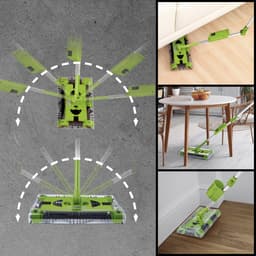Swivel Sweeper Batterijbezem - Gemakkelijk kruimels oprapen - Snoerloos, zakloos & oplaadbaar - Vloerveger met scharnierende koppeling & 360° rotatie - Maximale flexibiliteit - Moeiteloos schoonmaken — thumbnail 3