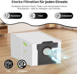 14 stuks vervangende stofzuigerzakken compatibel met Dreame L20 Ultra / X30 / X40 Ultra / X50 Ultra Complete, L10 / L10s / L10s Pro, L40 / L40s, L50 Ultra en Mova E30 / E40 / V50 / P50 / P50s Ultra — thumbnail 4