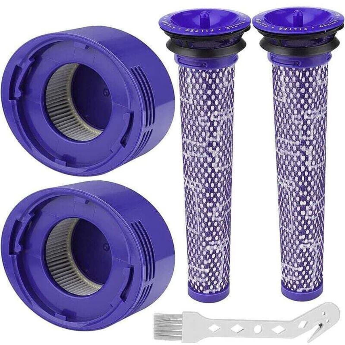 Filter - 4 Stuks - Pre- & Post Filter Geschikt - Accessoires Vervanging - Blokkeer Effectief Fijne Deeltjes En Zwevend Stof - Geschikt Voor Dyson V7, V8 96747801 Accessoires Vervanging Dc58, Dc59, Dc61, Dc74 — afbeelding 1