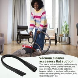 Dailygoods- Spleetmondstuk flexibel 620 mm - Stofzuigeraccessoires - Universeel voor 32 mm - Zuigmond - Reinigen onder meubels - Zacht rubber. - Stofzuigermondstuk — thumbnail 2