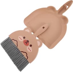 Mini Stoffer Blik - Kleine Schoonmaakset - Bureau Schoonmaken - Geïntegreerde Opvang - 23 cm Lengte - Grijs — thumbnail 1