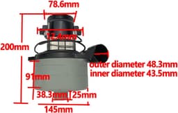 Stofzuiger Motor - Zaagmotor Vloermachine - Apparaten Repareren - Duurzaam Ontwerp - 24V 220V - Universeel — thumbnail 3