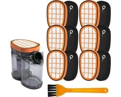 Zes vervangingsfilters Geschikt voor de SpeedPro Max Aqua draadloze stofzuigers FC6723/01, FC6901-FC6904, XC7042/01 en FC5005/01