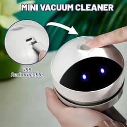 Draagbare Mini Stofzuiger USB Oplaadbaar voor Bureau en Auto — thumbnail 5
