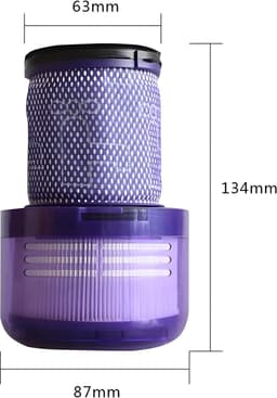2x High Quality Washable Exhaust - Motor HEPA Filter compatible with Dyson V12 Detect Slim/Absolute 971517-01 - ShopVlot — thumbnail 2