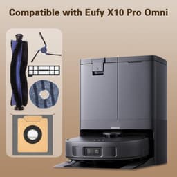 19 stuks - X10 Accessoires Kit Vervanging geschikt voor Eufy X10 Pro Omni Vacuüm, 1 Hoofdborstel, 4 Mop Doek Pads, 4 Zijborstels, 2 HEPA-filters, 6 Vervangende Stofzakken, 1 Reinigingsgereedschap — thumbnail 5