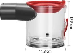 Stofemmer voor Dyson V7 V8 SV10 SV11 – Transparante Vervangende Stofcontainer – Handheld Draadloze Stofzuiger Accessoire – Afvalreservoir – 200x130mm – Eenvoudig te Reinigen – Reserveonderdeel — thumbnail 2