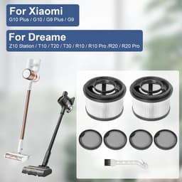 2 HEPA Filters + 4 Prefilters + 1 Frontborstel Geschikt voor Xiaomi G10 Plus/G10/G9 Plus/G9 & Dreame Z10 Station/T10/T20/T30/R10/R10 Pro/R20/R20 Pro Stofzuigers — thumbnail 2