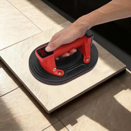 Accu Tegellifter - Vacuüm Zuignap - Zware Objecten Verplaatsen - 300 kg Draagkracht - 24x16x23 cm - Rood Zwart — thumbnail 4
