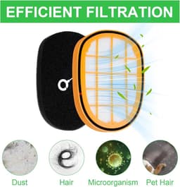 SnelShoppen - Stofzuigerfilter voor Philips-set, HEPA Vervangingsfilter voor SpeedPro Max Accustofzuiger FC5005/01, Model FC6812 FC6728 FC6822, 7000/8 — thumbnail 2