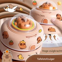 Mini Bureau Stofzuiger - Draagbare Duster - Bureau Schoonmaken - Compact Ontwerp - 8.5 cm Hoog - Capybara — thumbnail 5