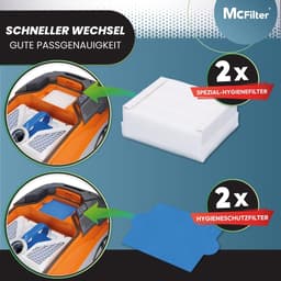 McFilter 2 x Filter Set 5 Pieces Suitable for Thomas Vacuum Cleaners AQUA+ and Pet and Family Series Alternative for - ShopVlot — thumbnail 3