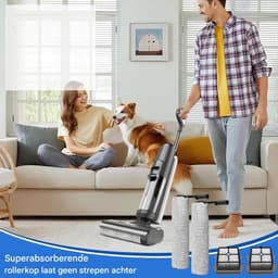 GELLDG Vervangende rolborstels voor stofzuiger - Inclusief 2 rolborstels, 2 filters en 1 reinigingsborstel - Vervangende rolborstels en filters - Geschikt voor Tineco Floor One S5 / S5 Pro / S5 Pro 2 / S5 Extreme — thumbnail 4
