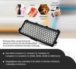 Replacements® HEPA-filters geschikt voor Miele Active AirClean 50 – Voor Complete C3, C2, S8, S6, S5, S4 - Vervangt SF-HA 50 - 3 stuks — thumbnail 5